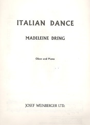 Dring: Italian Dance for Oboe published by Weinberger