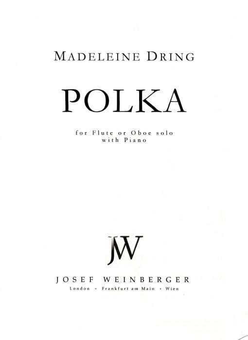 Dring: Polka for Oboe published by Weinberger