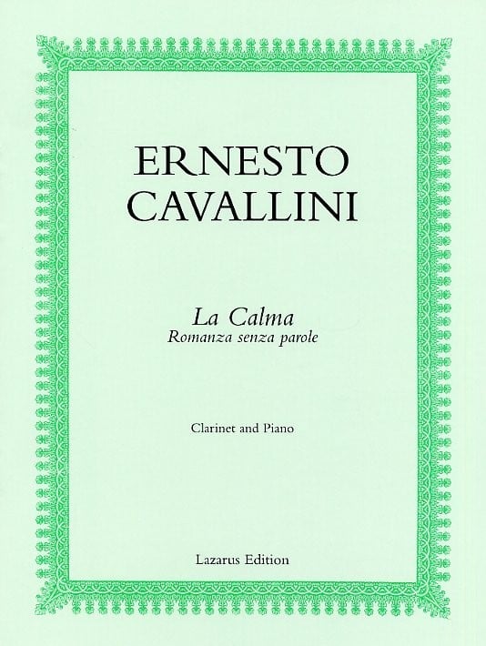 Cavallini: La Calma for Clarinet published by Lazarus