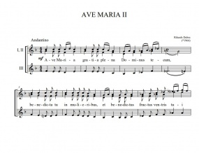 Dubra: Ave Maria II for Children's Choir published by Musica Baltica