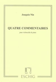 Nin: Quatre Commentaires for Cello published by Eschig