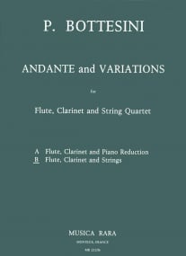 Bottesini: Andante und Variationen for Flute, Clarinet & Strings published by Breitkopf