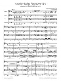 Brahms: Academic Festival Overture for String Quartet published by Breitkopf