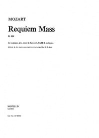 Mozart: Requiem K.626 published by Novello - Vocal Score