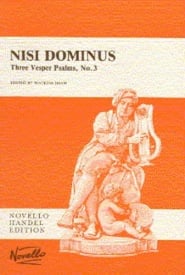 Handel: Nisi Dominus (Three Vesper Psalms No.3) published by Novello