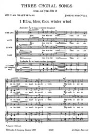 Horovitz: Three Choral Songs From 'As You Like It' SATB published by Novello