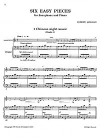 Jackman: 6 Easy Pieces for Saxophone published by Novello