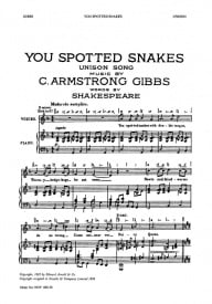 Gibbs: You Spotted Snakes published by Novello