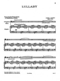 Scott: Lullaby Opus 57 No 2 for Cello published by Novello