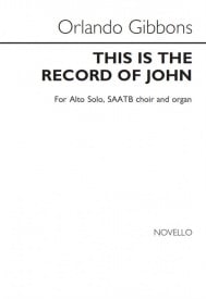 Gibbons: This Is The Record Of John Alto/SAATB published by Novello