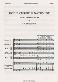 Sweelinck: Hodie Christus Natus Est SSATB published by Novello