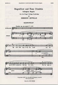 Howells: Magnificat And Nunc Dimittis (Collegium Regale) published by Novello