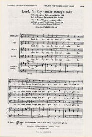 Farrant/Hilton: Lord, For Thy Tender Mercy's Sake SATB published by Novello