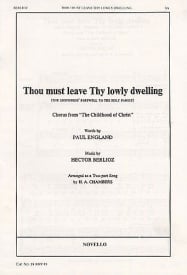 Berlioz: Thou Must Leave Thy Lowly Dwelling 2pt published by Novello