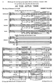 Walker: As The Apple Tree SATB published by Novello
