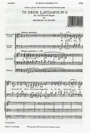 Sumsion: Te Deum in G SATB published by Novello