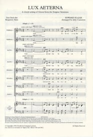 Elgar: Lux Aeterna SATB published by Novello