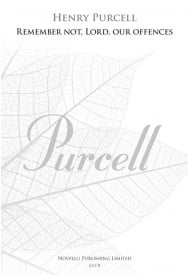 Purcell: Remember Not, Lord, Our Offences SATB published by Novello