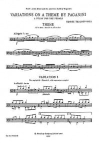 Thalben-Ball: Variations on a Theme by Paganini for Organ Pedals published by Novello