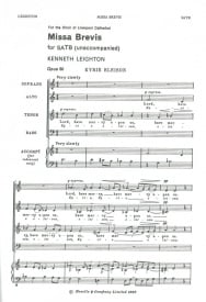 Leighton: Missa Brevis (SATB) published by Novello
