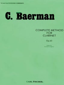Baermann: Method for Clarinet Part 1 & 2 published by Fischer (Langenus)