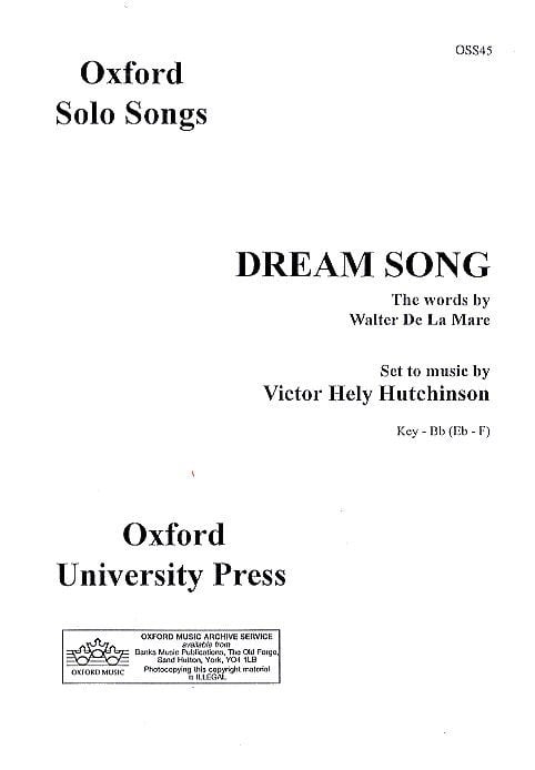 Hely-Hutchinson: Dream Song published by Oxford Archive