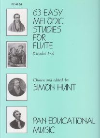 63 Easy Melodic Studies (Grade 1 to 5) for Flute published by Pan