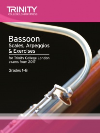 Trinity Scales, Arpeggios & Exercises for Bassoon Grades 1 - 8 from 2017