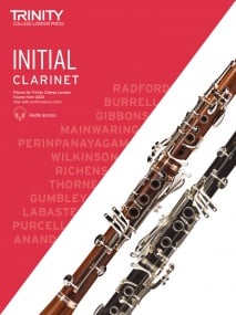 Trinity Clarinet Exam Pieces Initial Grade from 2023