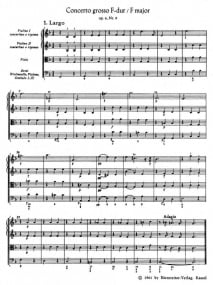 Handel: Concerto grosso Op.6/ 9 in F (Study Score) published by Barenreiter