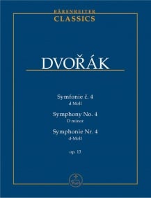 Dvorak: Symphony No 4 in D Minor Study Score published by Barenreiter