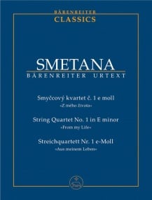 Smetana: String Quartet No.1 in E minor (From my Life) (Study Score) published by Barenreiter