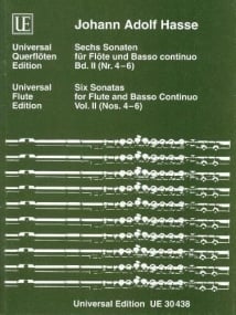 Hasse: Six Sonatas Volume 2 for Flute published by Universal