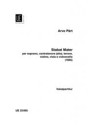 Part: Stabat Mater for Soloists published by Universal - Vocal Score