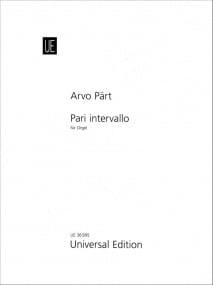 Part: Pari Intervallo for Organ published by Universal Edition