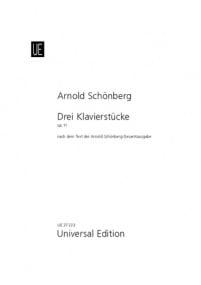 Schoenberg: Drei Klavierstucke Opus 11 for Piano published by Universal