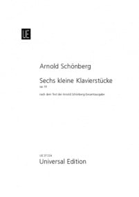 Schoenberg: 6 Little Piano Pieces published by Universal
