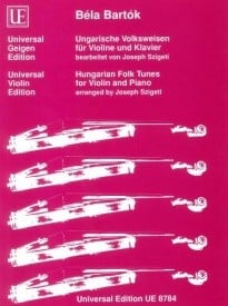 Bartok: Hungarian Folk Tunes for Violin published by Universal Edition