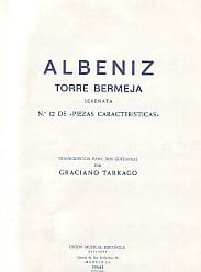 Albeniz: Torre Bermeja Serenata for 2 Guitars published by UME
