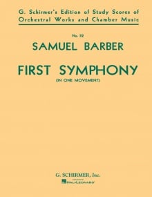Barber: Symphony In One Movement Opus 9 published by Schirmer - Full Score