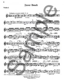 Barber: Dover Beach Opus 3 (String Quartet Parts) published by Schirmer