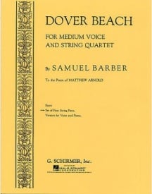 Barber: Dover Beach Opus 3 (String Quartet Parts) published by Schirmer