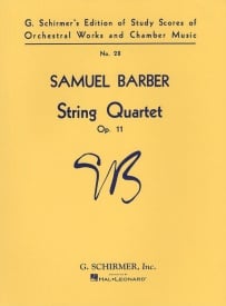 Barber: String Quartet Opus 11 (Study Score) published by Schirmer