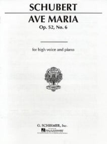 Schubert: Ave Maria in Bb for High Voice published by Schirmer