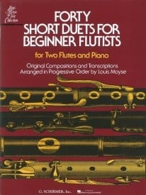 Forty Short Duets For Beginner Flutists published by Schirmer