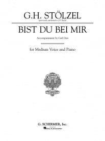 Bach: Bist Du Bei Mir for Medium Voice in C published by Schirmer
