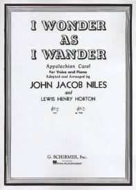 Niles: I Wonder As I Wander for High Voice in Eb published by Schirmer