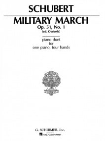 Schubert: Marche Militaire for Piano Duet published by Schirmer