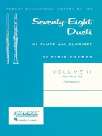 78 Duets for Flute and Bb Clarinet Volume 2 published by Rubank