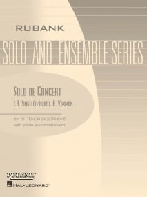 Singelee: Solo de Concert Opus 83 for Tenor Saxophone published by Rubank